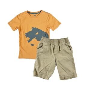 Tea Collection Lion Tee and Shorts Outfit size 12